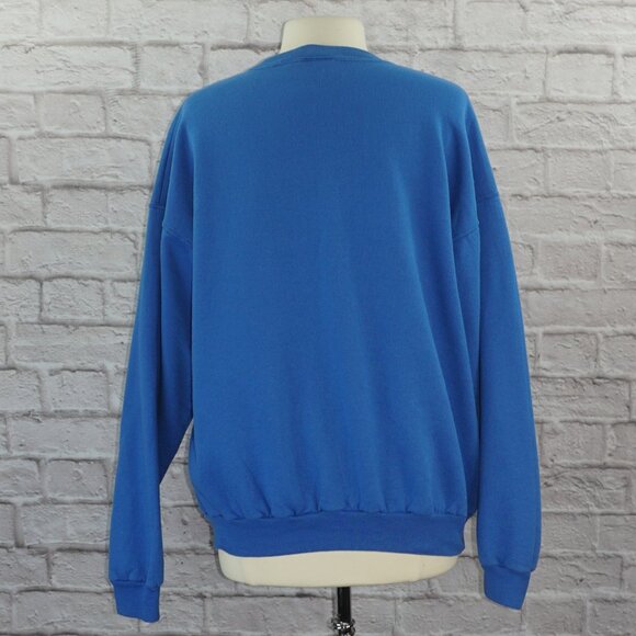 Vintage 90s Santa Sleigh Christmas Holiday Sweatshirt - Picture 3 of 6